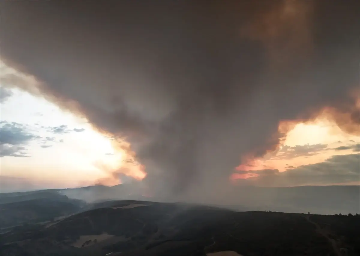 Çanakkale’deki Orman Yangını Devam Ediyor
