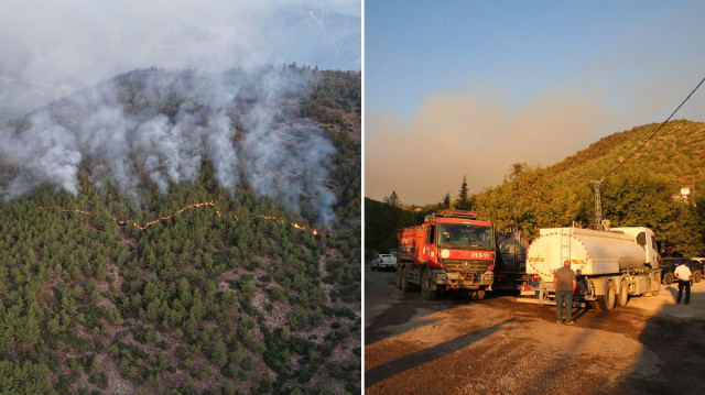 Hatay’da dün çıkan orman yangınına müdahale ediliyor