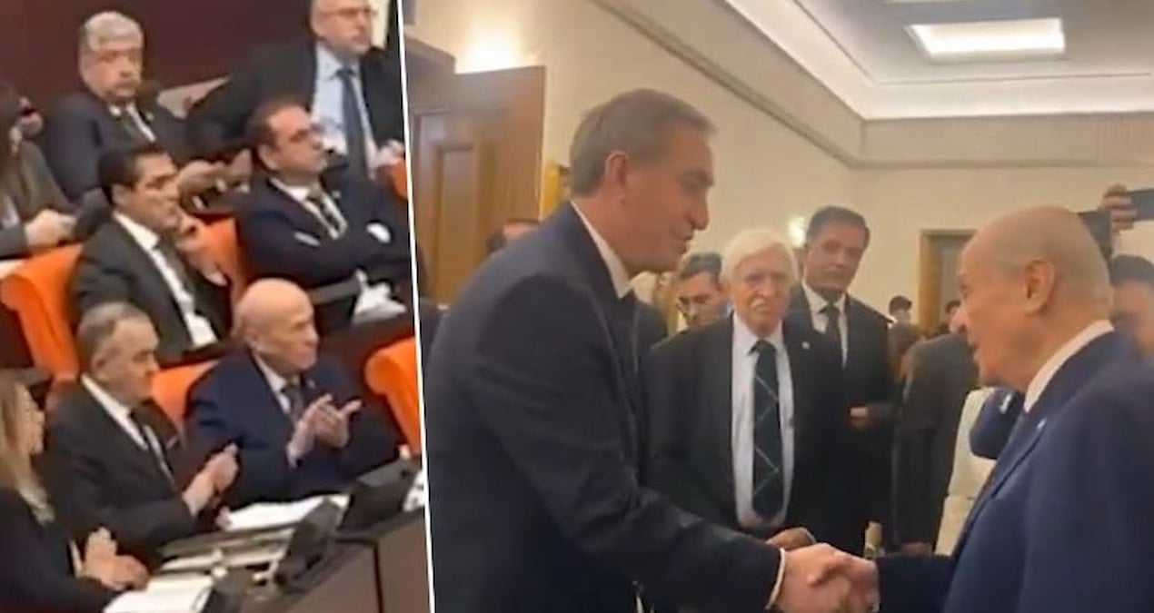 Meclis’te dikkat çeken anlar; Bahçeli alkışladı, Bakırhan çaya davet etti